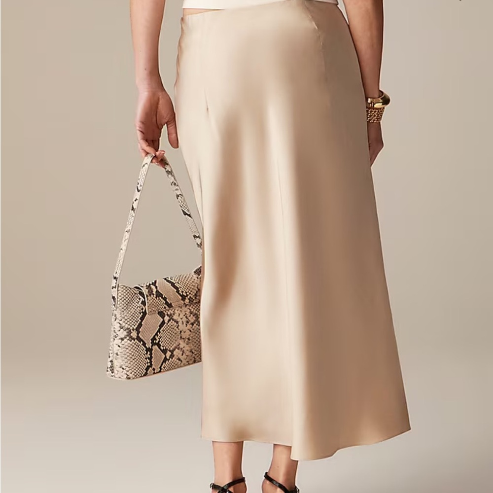 J. Crew Gwenyth Gold Midi Skirt